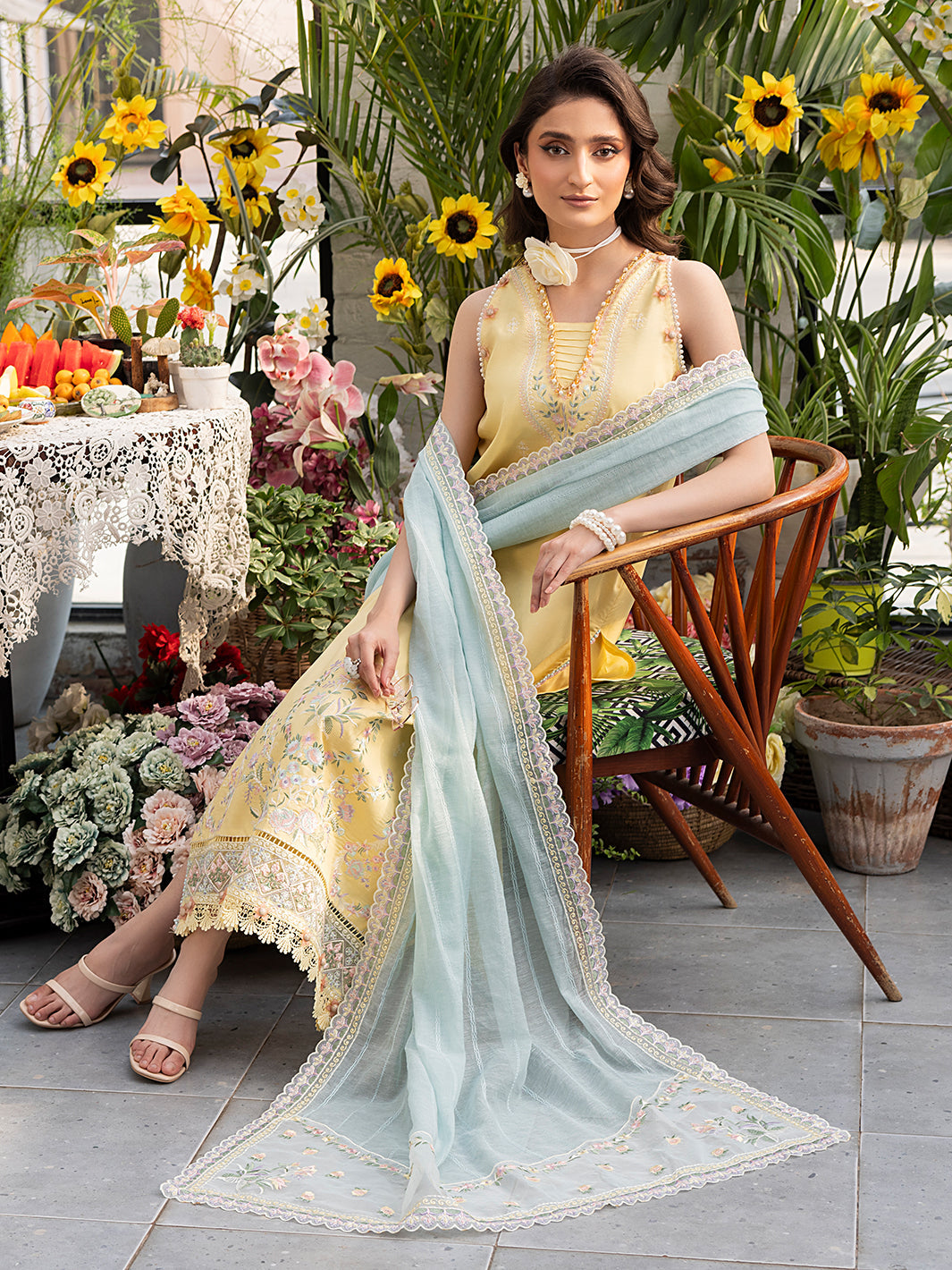 Izel | Meadow Muse Embroidered Lawn 25 | FLEURIS by Izel - Designer Dress - Type: Ladies Clothes - Available at Libayah - 100% Original