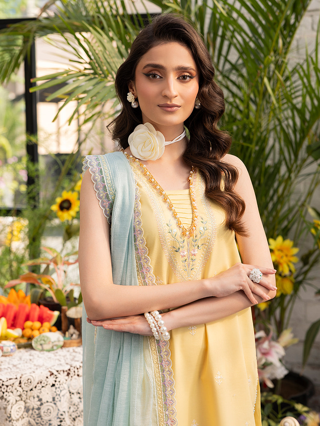 Izel | Meadow Muse Embroidered Lawn 25 | FLEURIS by Izel - Designer Dress - Type: Ladies Clothes - Available at Libayah - 100% Original