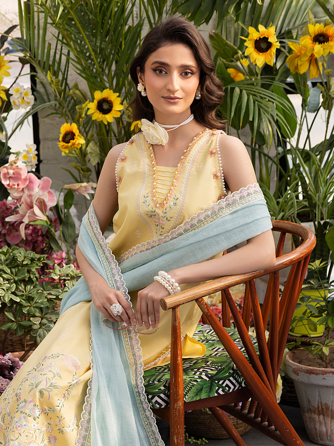 Izel | Meadow Muse Embroidered Lawn 25 | FLEURIS by Izel - Designer Dress - Type: Ladies Clothes - Available at Libayah - 100% Original