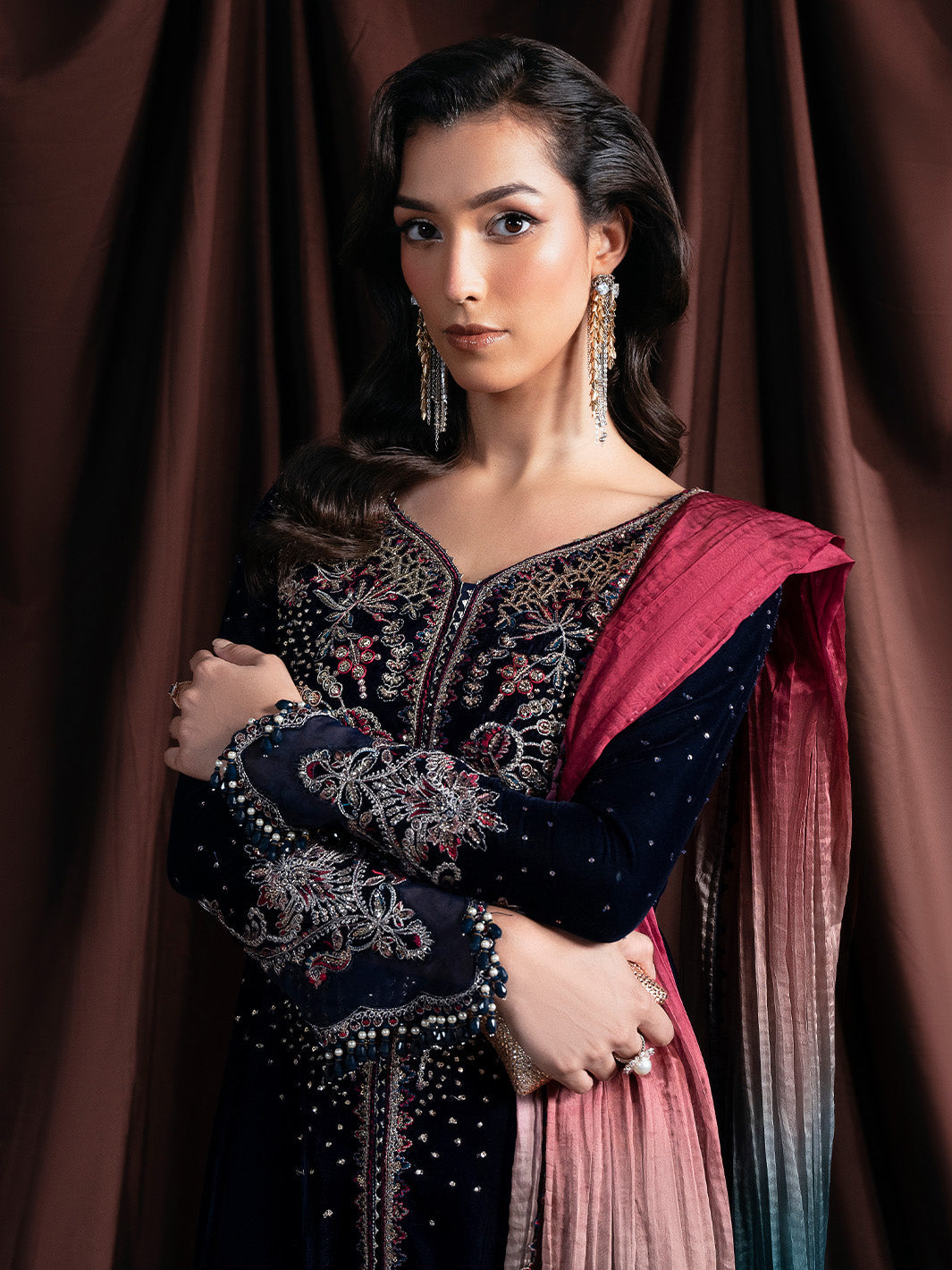 Faiza Faisal | Solene Luxury Velvets | ECLAT by Faiza Faisal - Designer Dress  - Type : Ladies Clothes - Available at Libayah - 100% Original 