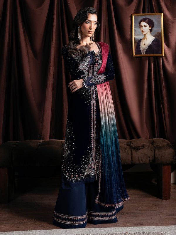 Faiza Faisal | Solene Luxury Velvets | ECLAT by Faiza Faisal - Designer Dress  - Type : Ladies Clothes - Available at Libayah - 100% Original 
