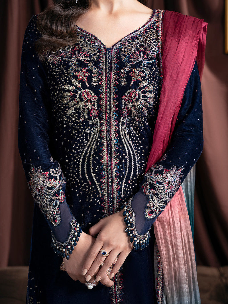Faiza Faisal | Solene Luxury Velvets | ECLAT by Faiza Faisal - Designer Dress  - Type : Ladies Clothes - Available at Libayah - 100% Original 