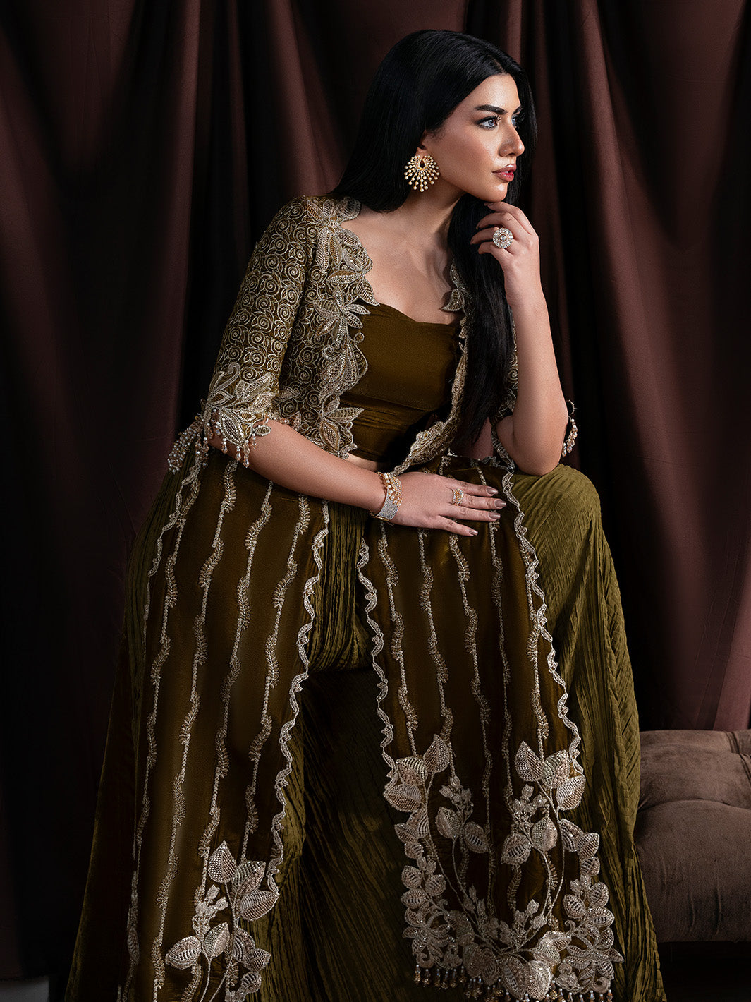 Faiza Faisal | Solene Luxury Velvets | EVANIA by Faiza Faisal - Designer Dress  - Type : Ladies Clothes - Available at Libayah - 100% Original 