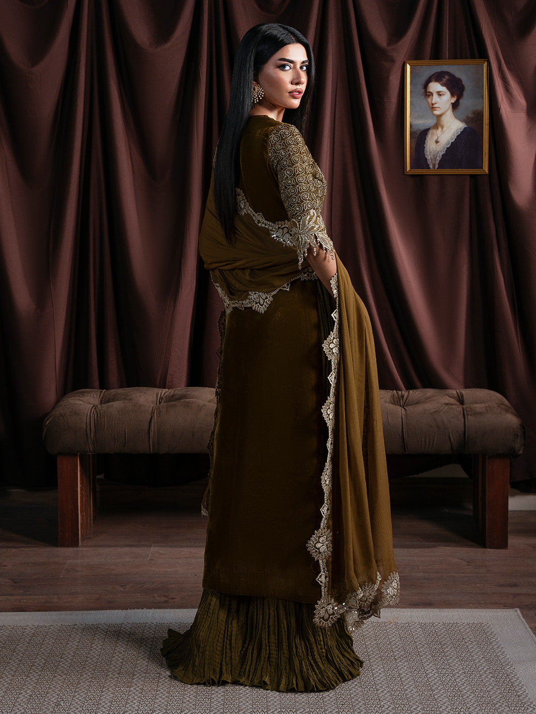 Faiza Faisal | Solene Luxury Velvets | EVANIA by Faiza Faisal - Designer Dress  - Type : Ladies Clothes - Available at Libayah - 100% Original 