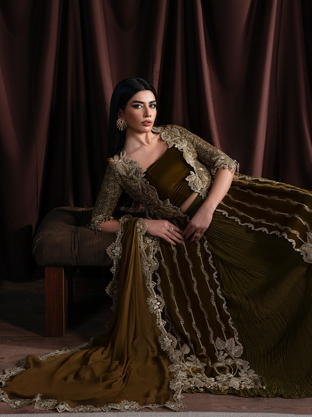 Faiza Faisal | Solene Luxury Velvets | EVANIA by Faiza Faisal - Designer Dress  - Type : Ladies Clothes - Available at Libayah - 100% Original 