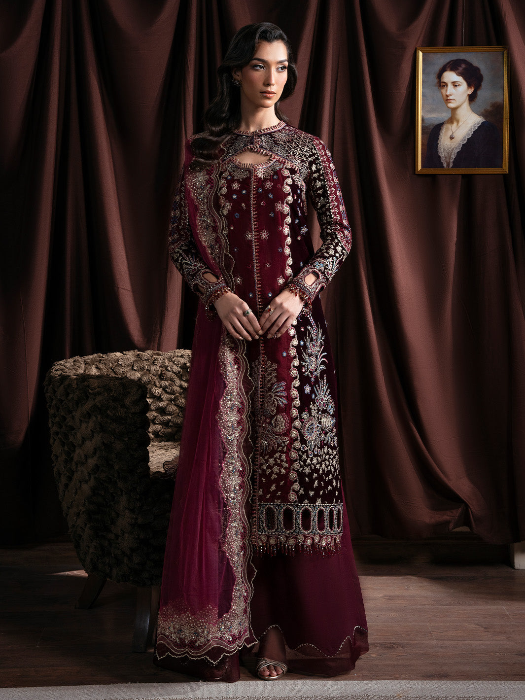 Faiza Faisal | Solene Luxury Velvets | RAVENA by Faiza Faisal - Designer Dress  - Type : Ladies Clothes - Available at Libayah - 100% Original 
