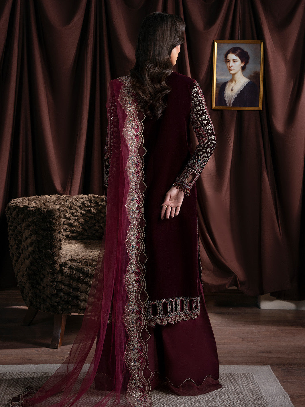 Faiza Faisal | Solene Luxury Velvets | RAVENA by Faiza Faisal - Designer Dress  - Type : Ladies Clothes - Available at Libayah - 100% Original 