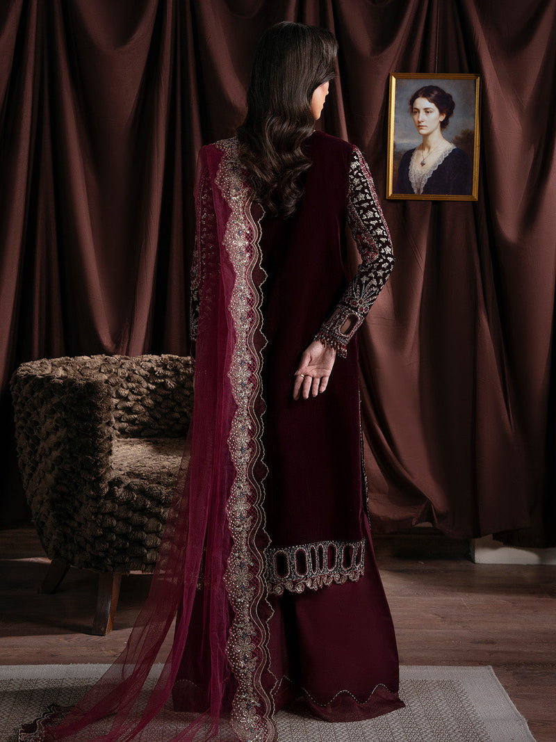 Faiza Faisal | Solene Luxury Velvets | RAVENA by Faiza Faisal - Designer Dress  - Type : Ladies Clothes - Available at Libayah - 100% Original 