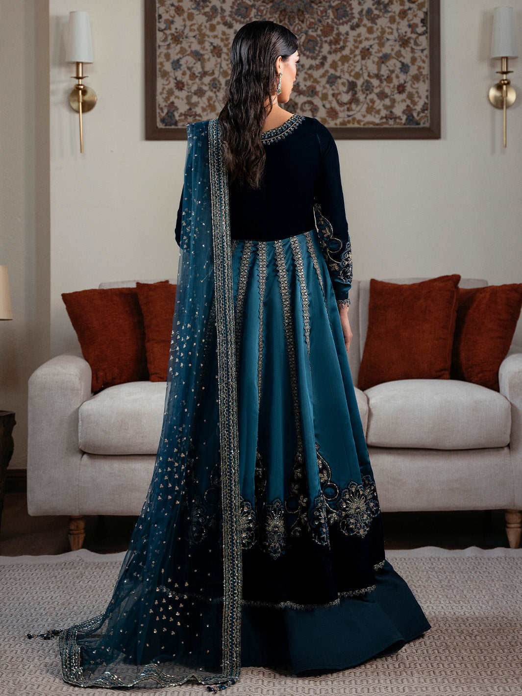Faiza Faisal | Solene Luxury Velvets |CELESTINE by Faiza Faisal - Designer Dress  - Type : Ladies Clothes - Available at Libayah - 100% Original 