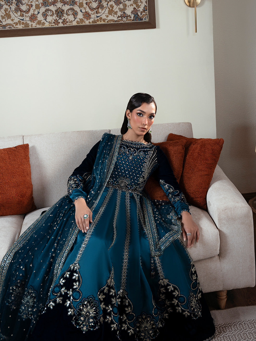 Faiza Faisal | Solene Luxury Velvets |CELESTINE by Faiza Faisal - Designer Dress  - Type : Ladies Clothes - Available at Libayah - 100% Original 