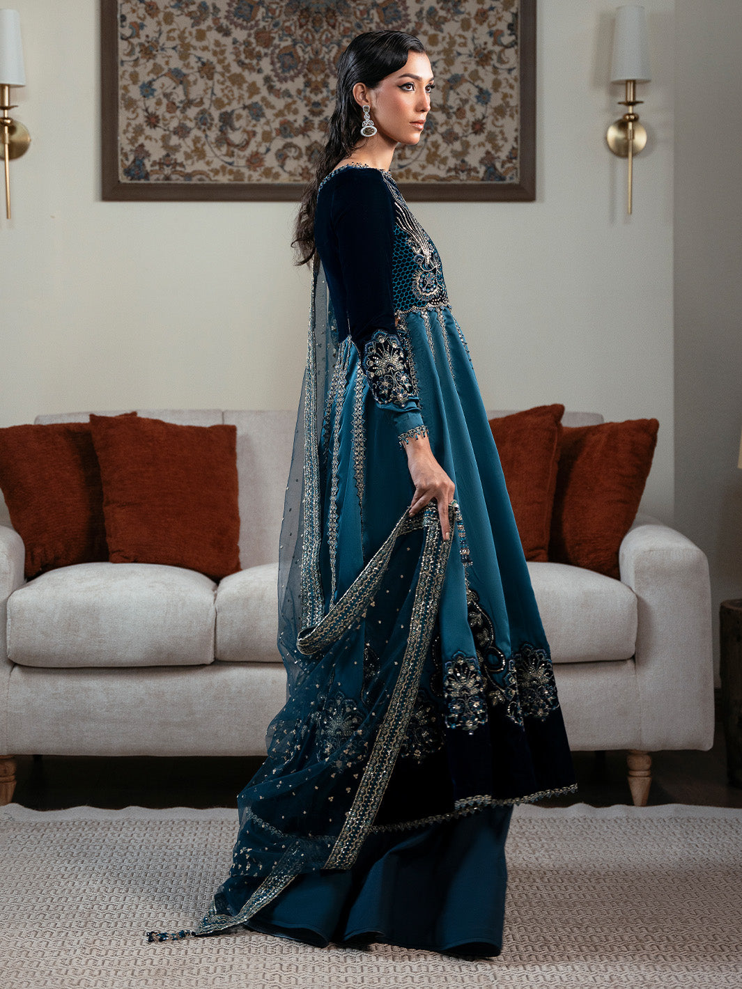 Faiza Faisal | Solene Luxury Velvets |CELESTINE by Faiza Faisal - Designer Dress  - Type : Ladies Clothes - Available at Libayah - 100% Original 
