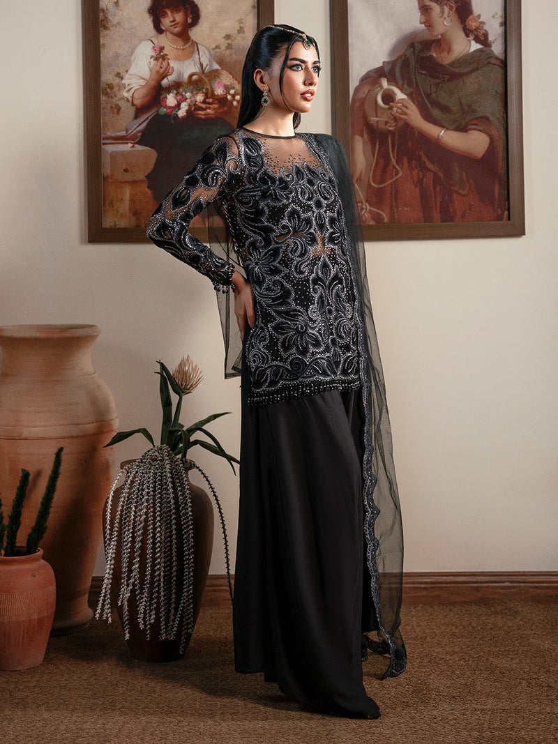 Faiza Faisal | Solene Luxury Velvets | NOIR by Faiza Faisal - Designer Dress  - Type : Ladies Clothes - Available at Libayah - 100% Original 