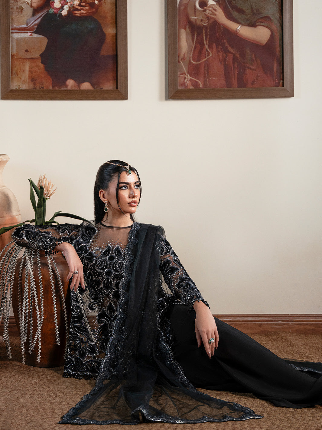 Faiza Faisal | Solene Luxury Velvets | NOIR by Faiza Faisal - Designer Dress  - Type : Ladies Clothes - Available at Libayah - 100% Original 