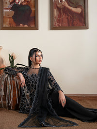 Faiza Faisal | Solene Luxury Velvets | NOIR by Faiza Faisal - Designer Dress  - Type : Ladies Clothes - Available at Libayah - 100% Original 
