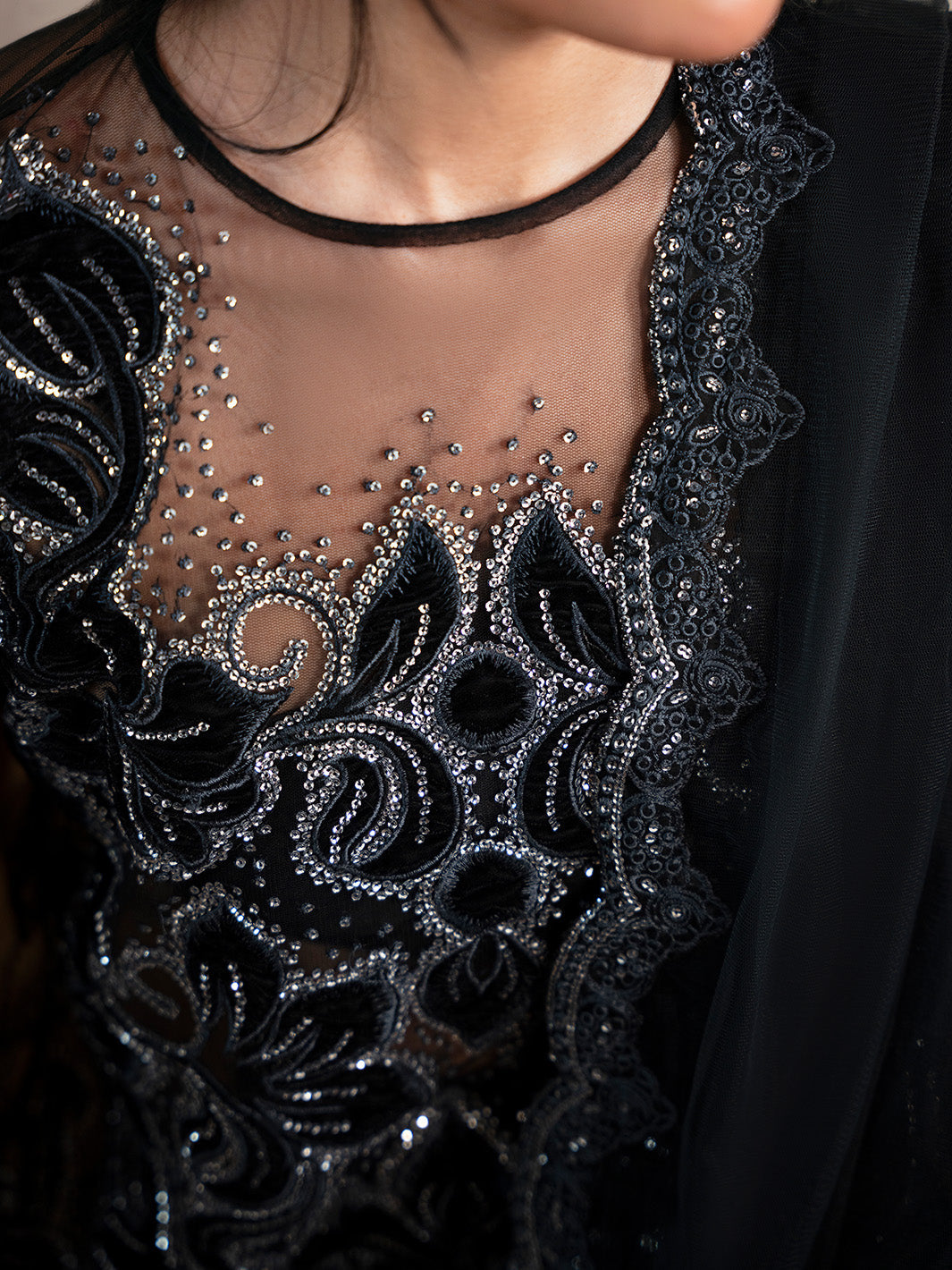 Faiza Faisal | Solene Luxury Velvets | NOIR by Faiza Faisal - Designer Dress  - Type : Ladies Clothes - Available at Libayah - 100% Original 