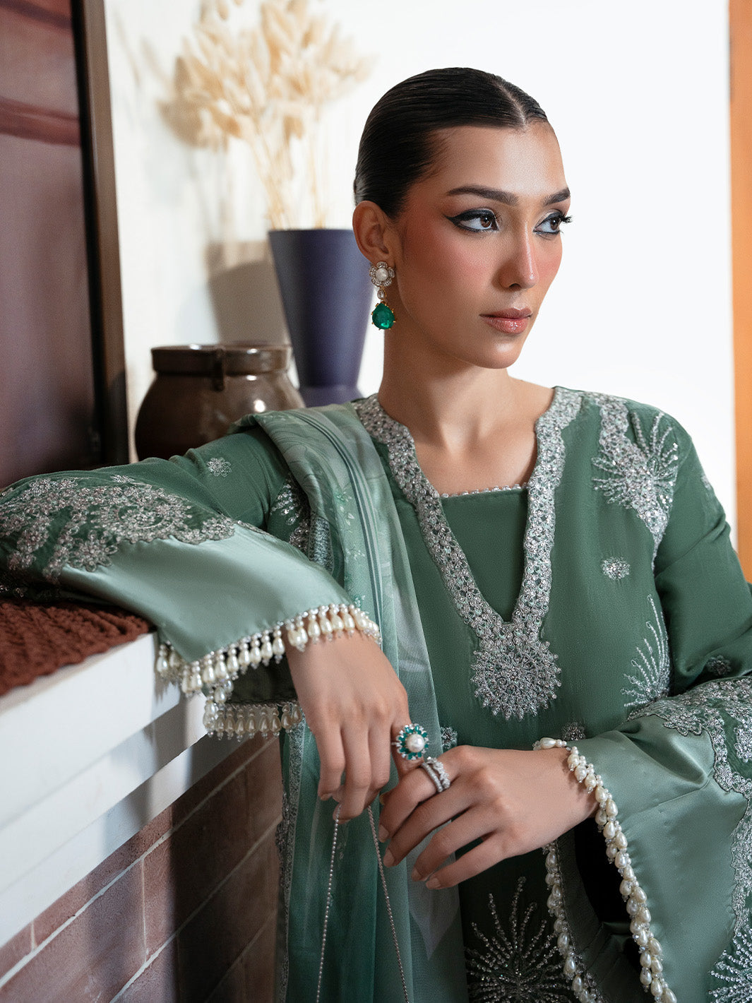 Faiza Faisal | Solene Luxury Velvets | AMARA by Faiza Faisal - Designer Dress  - Type : Ladies Clothes - Available at Libayah - 100% Original 