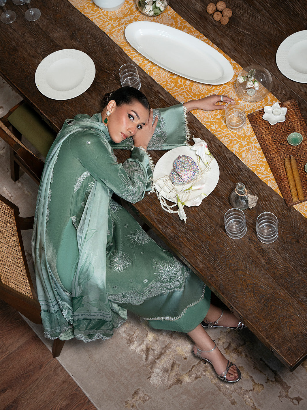 Faiza Faisal | Solene Luxury Velvets | AMARA by Faiza Faisal - Designer Dress  - Type : Ladies Clothes - Available at Libayah - 100% Original 