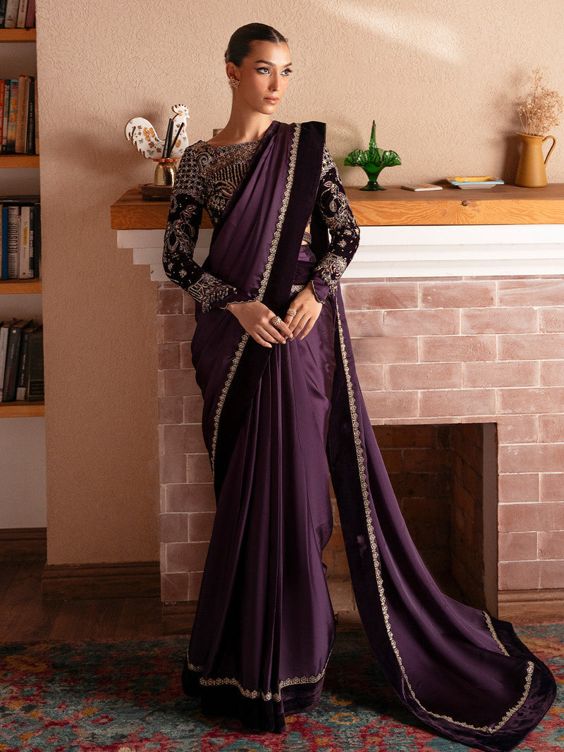 VELORA – authentic Pakistani formal dress from the Faiza Faisal Solene Luxury Velvets collection for women in the UK