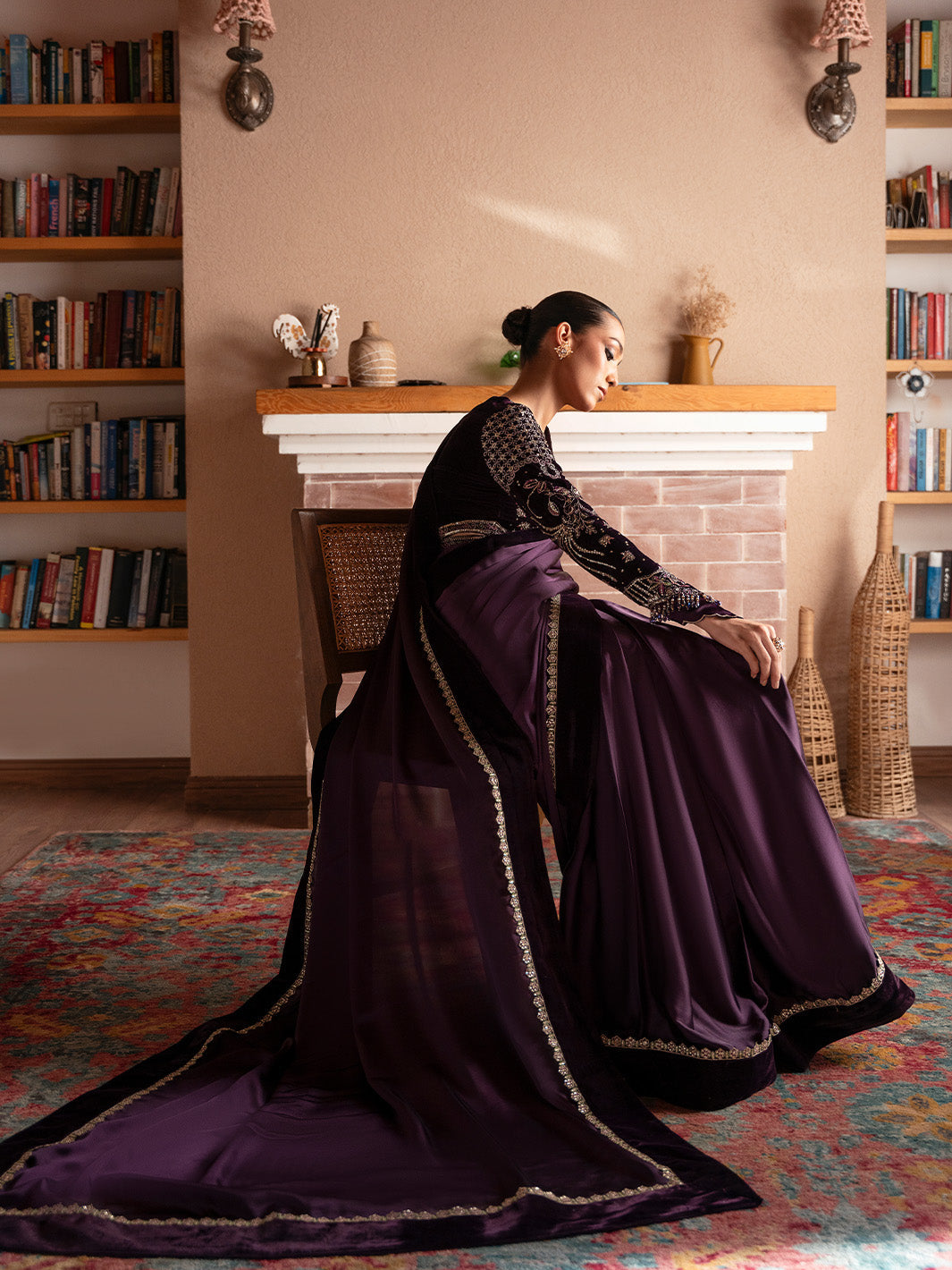 Faiza Faisal | Solene Luxury Velvets | VELORA by Faiza Faisal - Designer Dress  - Type : Ladies Clothes - Available at Libayah - 100% Original 