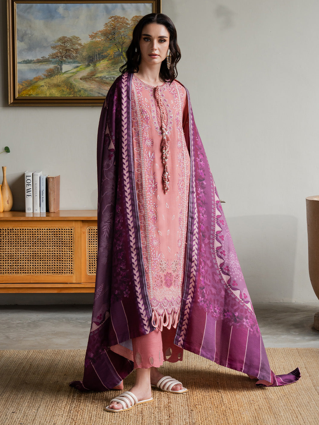 Faiza Faisal | Dastaan Khaddar 25 | ROSEATE by Faiza Faisal - Designer Dress  - Type : Ladies Clothes - Available at Libayah - 100% Original 
