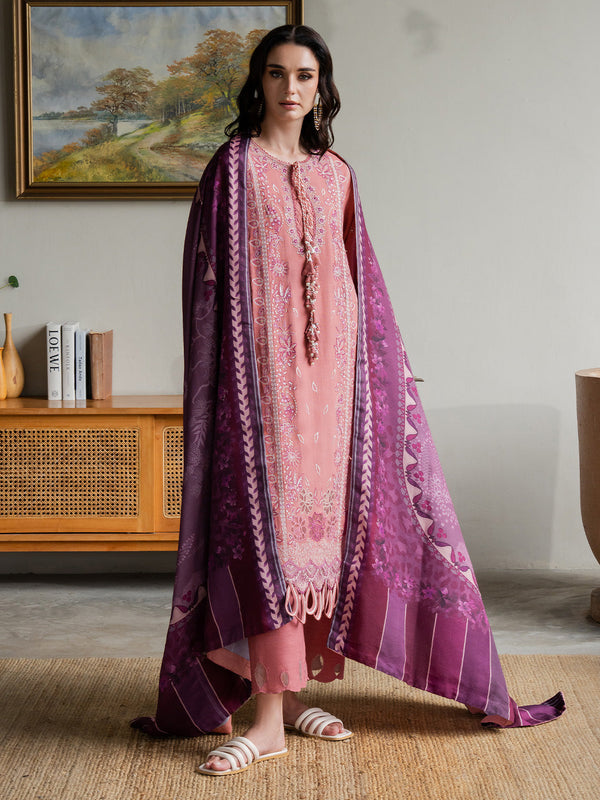 Faiza Faisal | Dastaan Khaddar 25 | ROSEATE by Faiza Faisal - Designer Dress  - Type : Ladies Clothes - Available at Libayah - 100% Original 