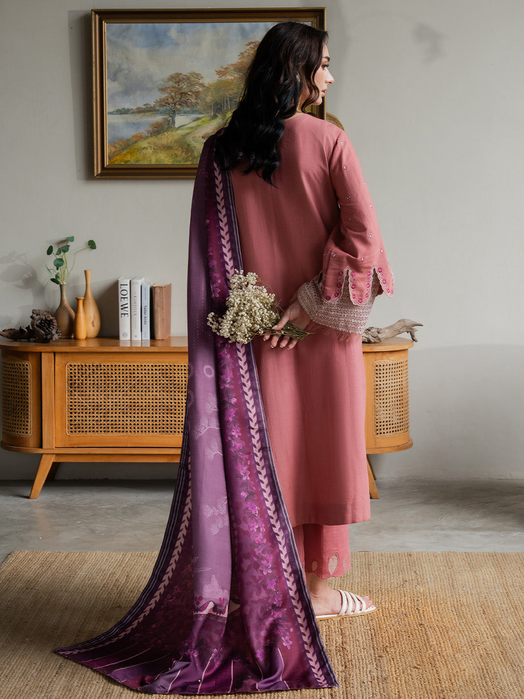 Faiza Faisal | Dastaan Khaddar 25 | ROSEATE by Faiza Faisal - Designer Dress  - Type : Ladies Clothes - Available at Libayah - 100% Original 