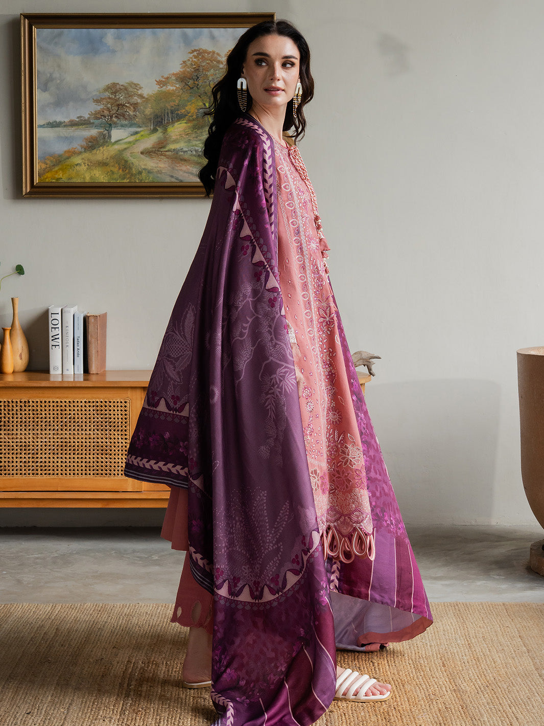 Faiza Faisal | Dastaan Khaddar 25 | ROSEATE by Faiza Faisal - Designer Dress  - Type : Ladies Clothes - Available at Libayah - 100% Original 