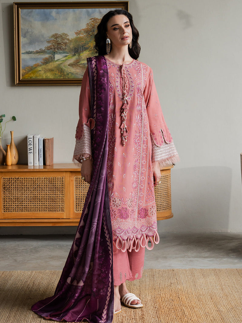 Faiza Faisal | Dastaan Khaddar 25 | ROSEATE by Faiza Faisal - Designer Dress  - Type : Ladies Clothes - Available at Libayah - 100% Original 