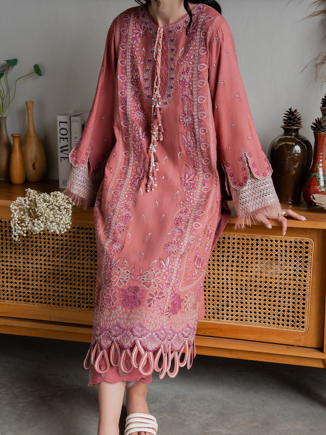 Faiza Faisal | Dastaan Khaddar 25 | ROSEATE by Faiza Faisal - Designer Dress  - Type : Ladies Clothes - Available at Libayah - 100% Original 