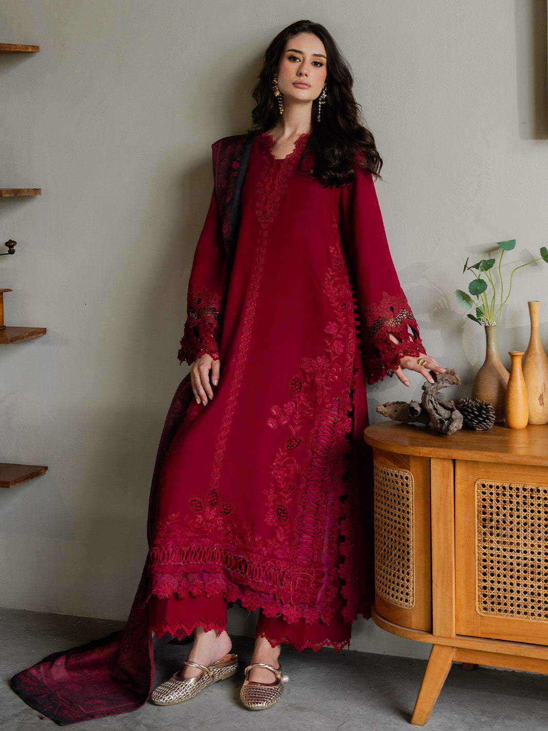 Faiza Faisal | Dastaan Khaddar 25 | ZIMAL by Faiza Faisal - Designer Dress  - Type : Ladies Clothes - Available at Libayah - 100% Original 