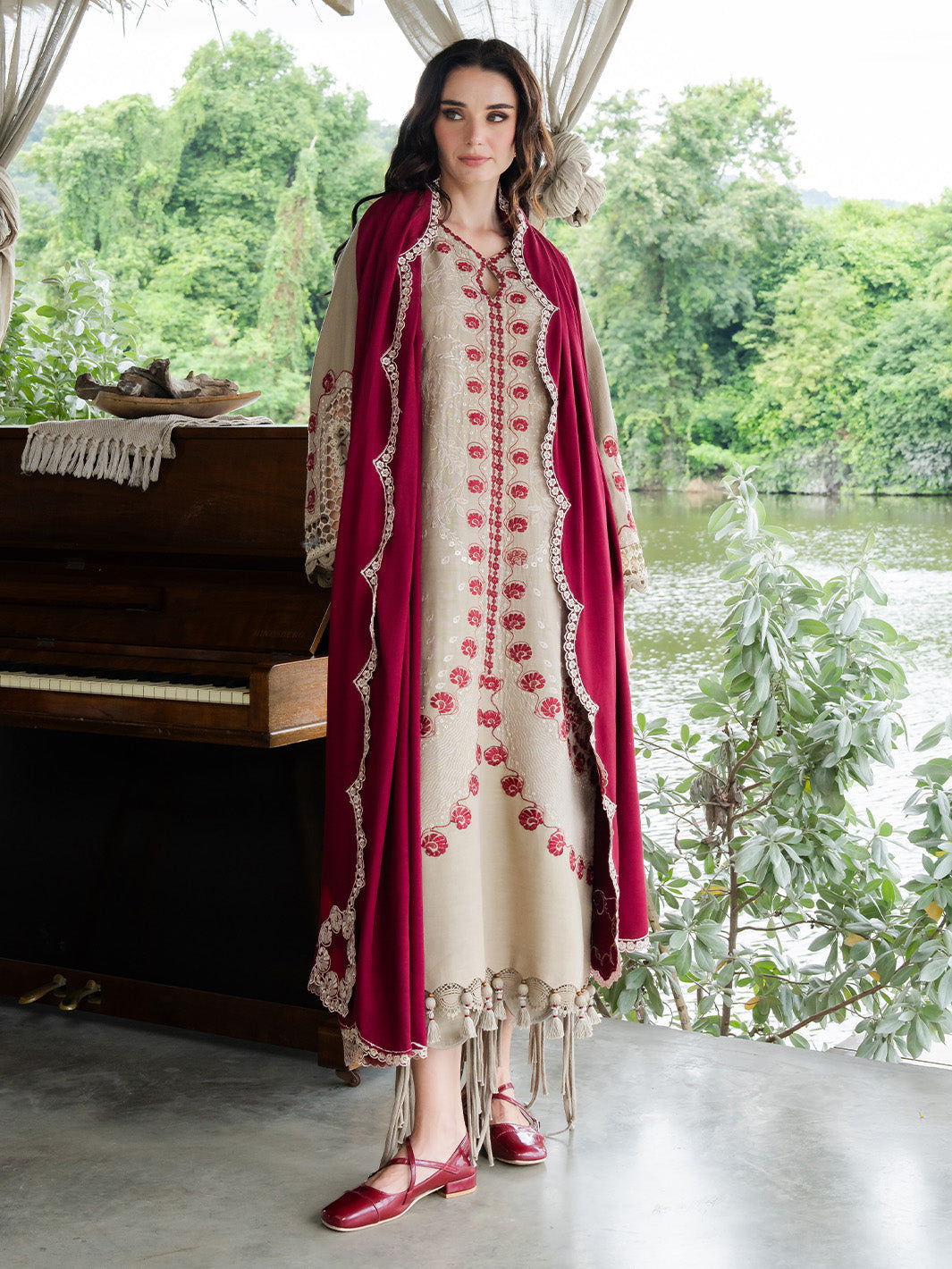 Faiza Faisal | Dastaan Khaddar 25 | AILEEN by Faiza Faisal - Designer Dress  - Type : Ladies Clothes - Available at Libayah - 100% Original 