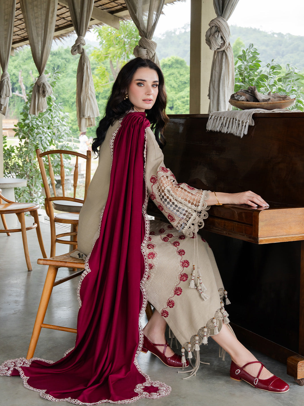 Faiza Faisal | Dastaan Khaddar 25 | AILEEN by Faiza Faisal - Designer Dress  - Type : Ladies Clothes - Available at Libayah - 100% Original 