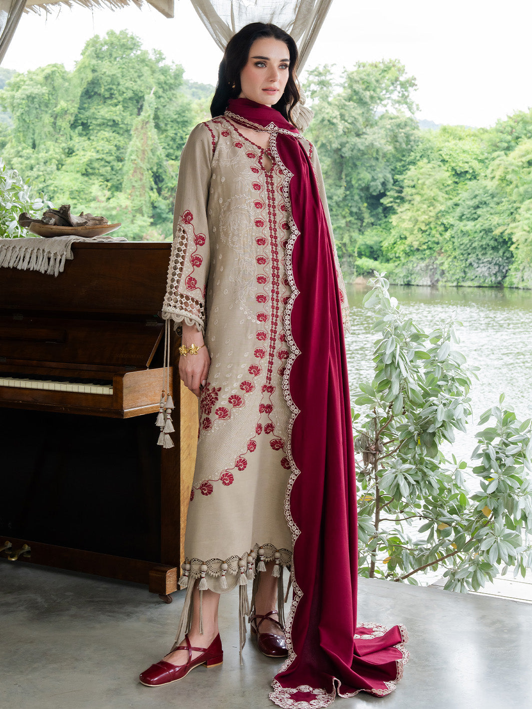Faiza Faisal | Dastaan Khaddar 25 | AILEEN by Faiza Faisal - Designer Dress  - Type : Ladies Clothes - Available at Libayah - 100% Original 
