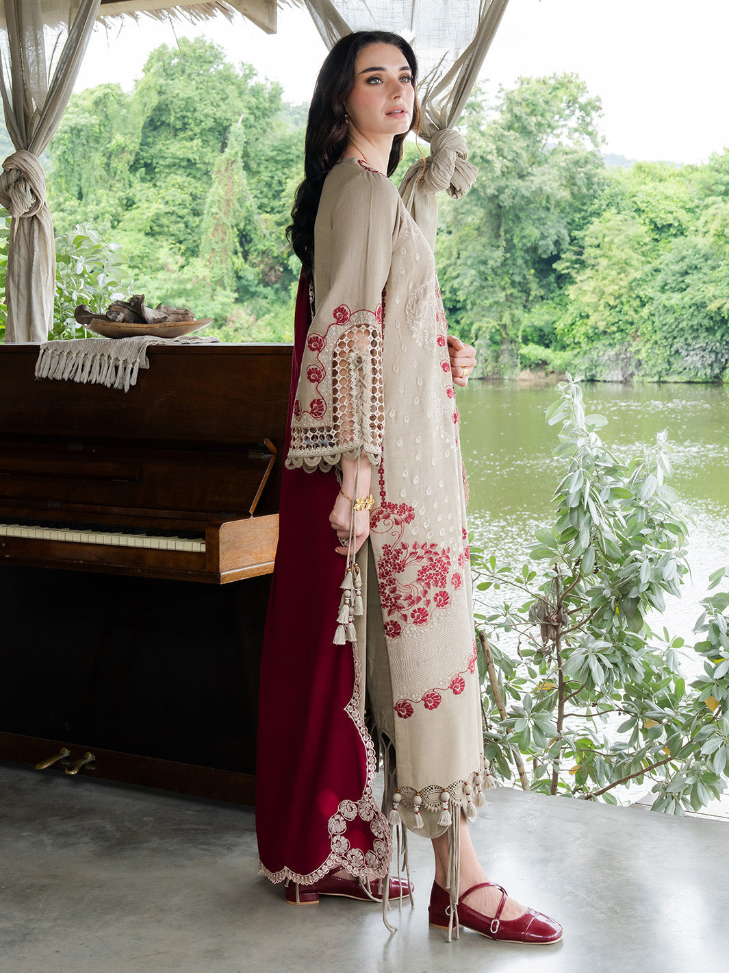 Faiza Faisal | Dastaan Khaddar 25 | AILEEN by Faiza Faisal - Designer Dress  - Type : Ladies Clothes - Available at Libayah - 100% Original 