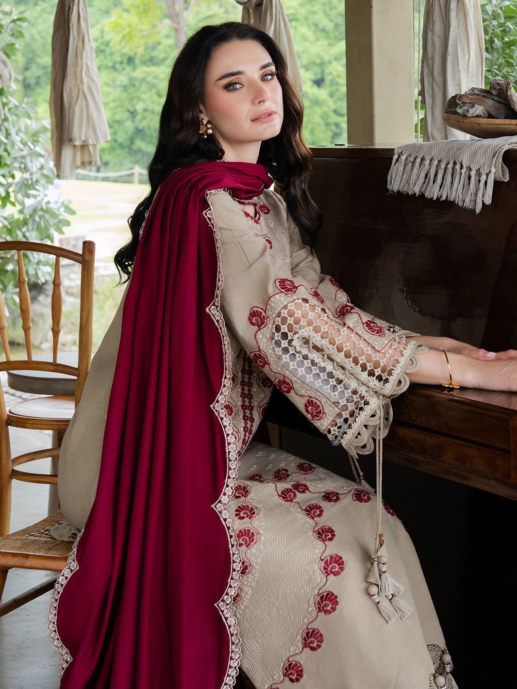 Faiza Faisal | Dastaan Khaddar 25 | AILEEN by Faiza Faisal - Designer Dress  - Type : Ladies Clothes - Available at Libayah - 100% Original 
