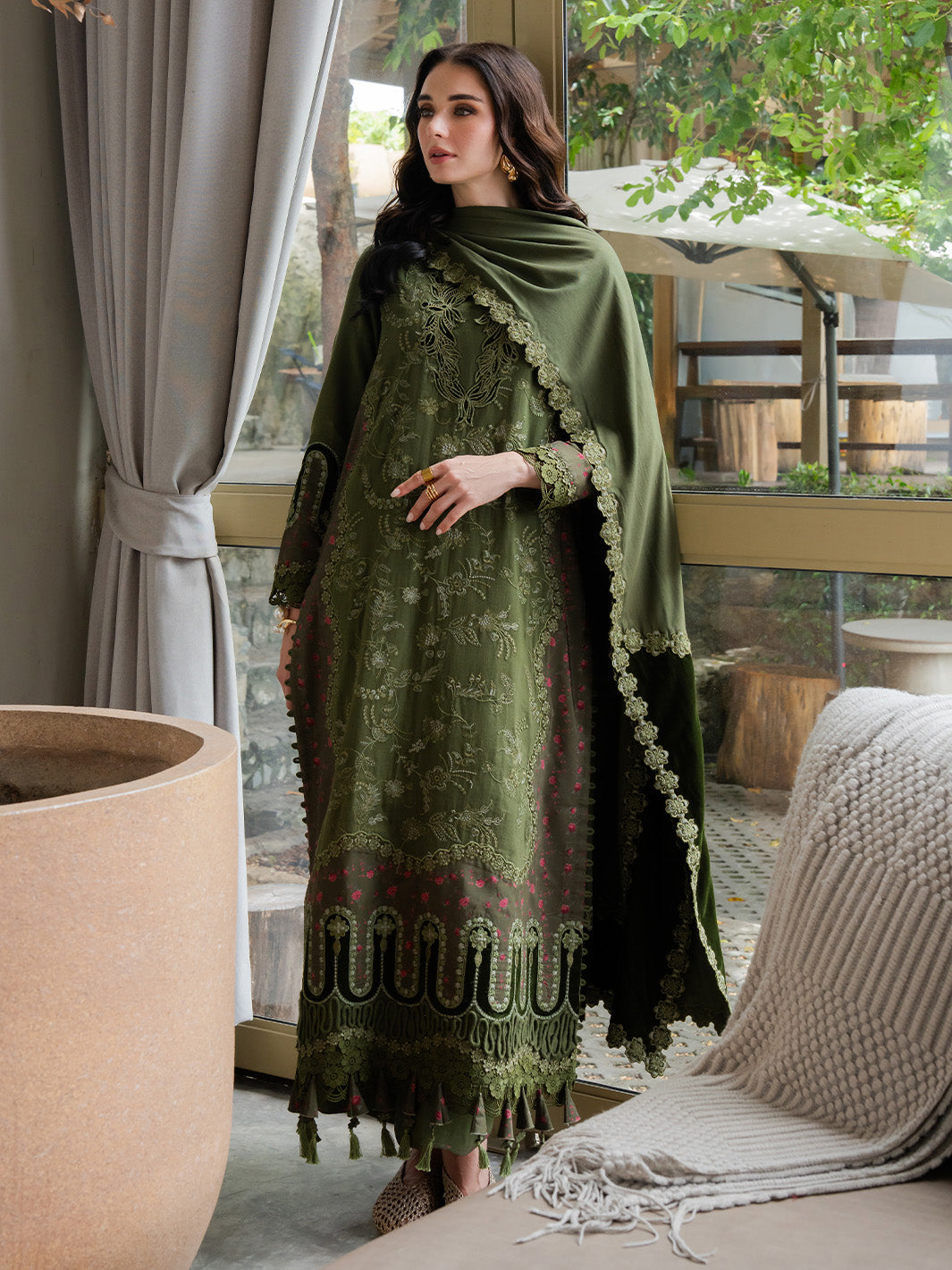 Faiza Faisal | Dastaan Khaddar 25 | RUMIYA by Faiza Faisal - Designer Dress  - Type : Ladies Clothes - Available at Libayah - 100% Original 