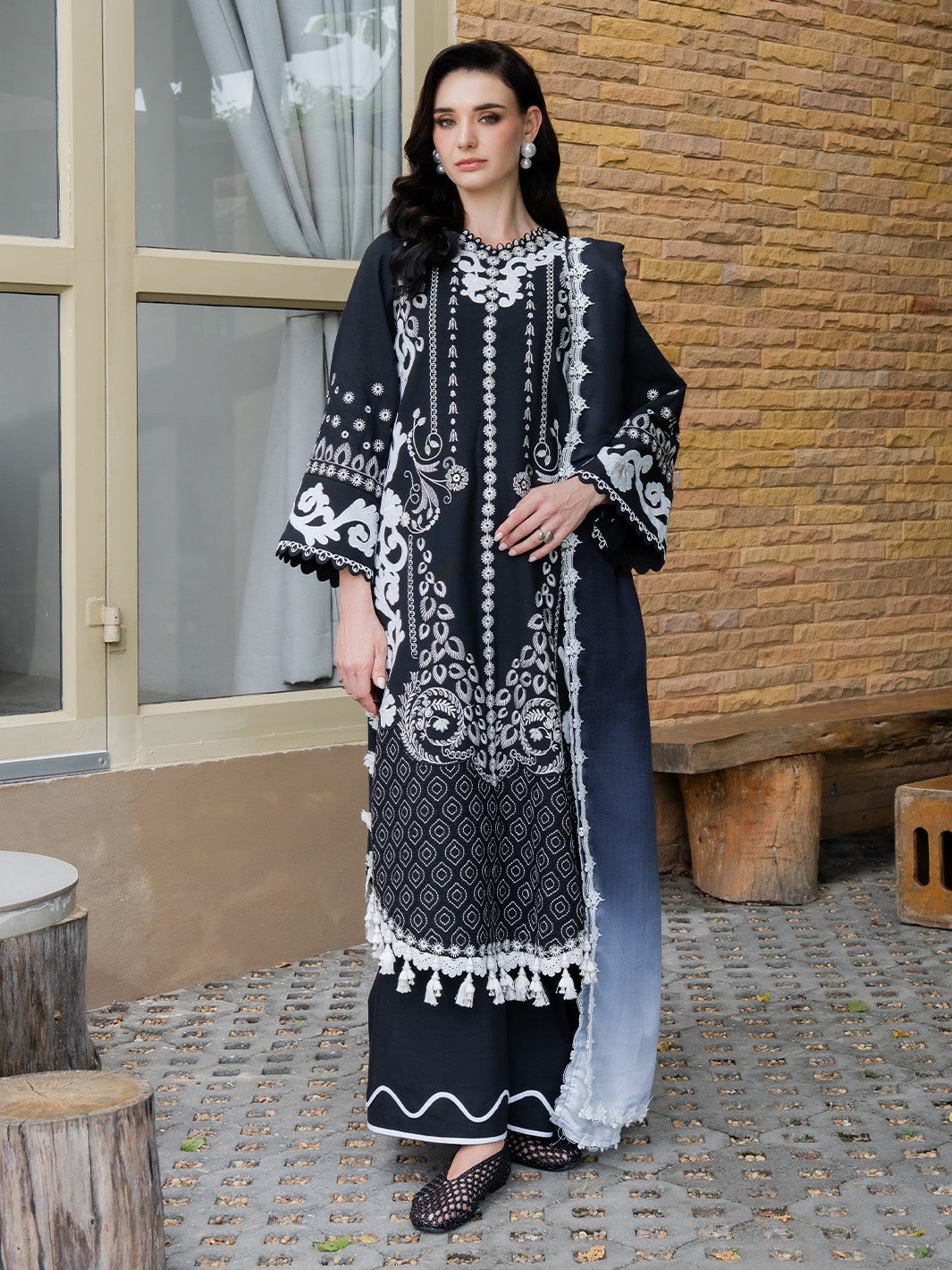 Faiza Faisal | Dastaan Khaddar 25 | REHA by Faiza Faisal - Designer Dress  - Type : Ladies Clothes - Available at Libayah - 100% Original 