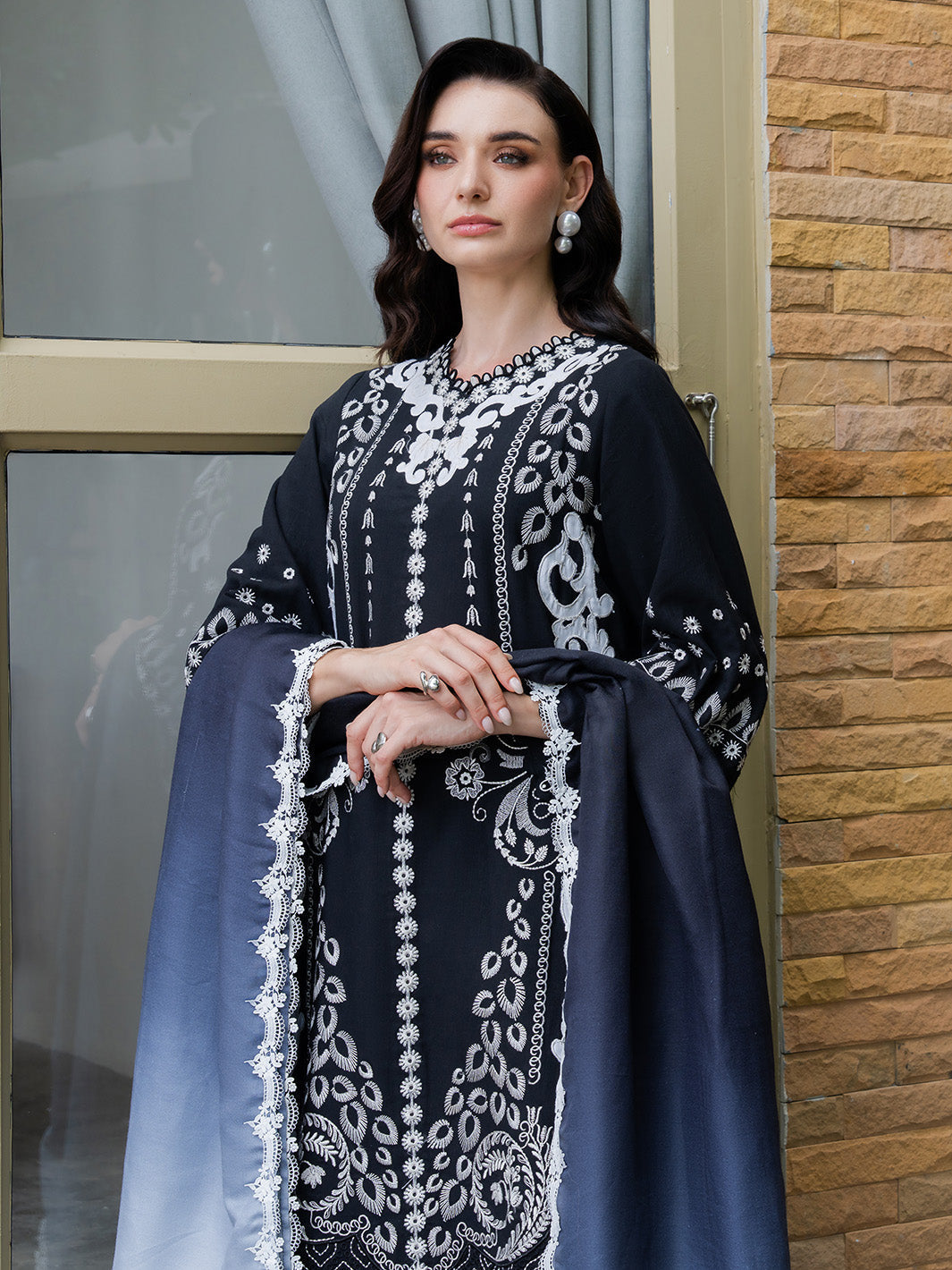 Faiza Faisal | Dastaan Khaddar 25 | REHA by Faiza Faisal - Designer Dress  - Type : Ladies Clothes - Available at Libayah - 100% Original 