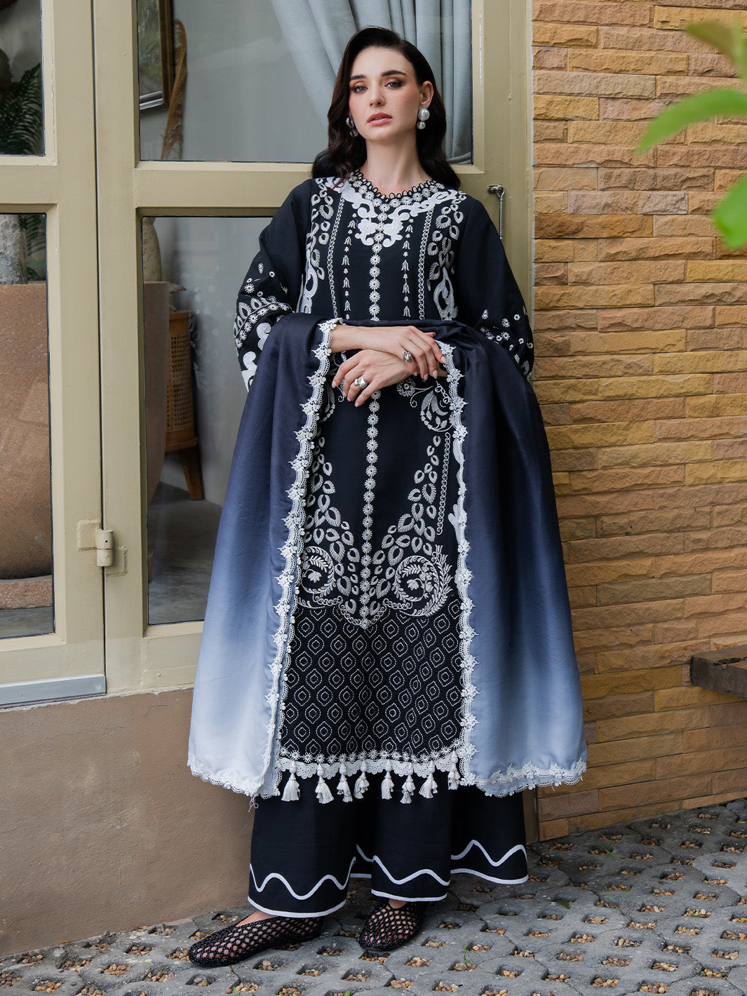 Faiza Faisal | Dastaan Khaddar 25 | REHA by Faiza Faisal - Designer Dress  - Type : Ladies Clothes - Available at Libayah - 100% Original 
