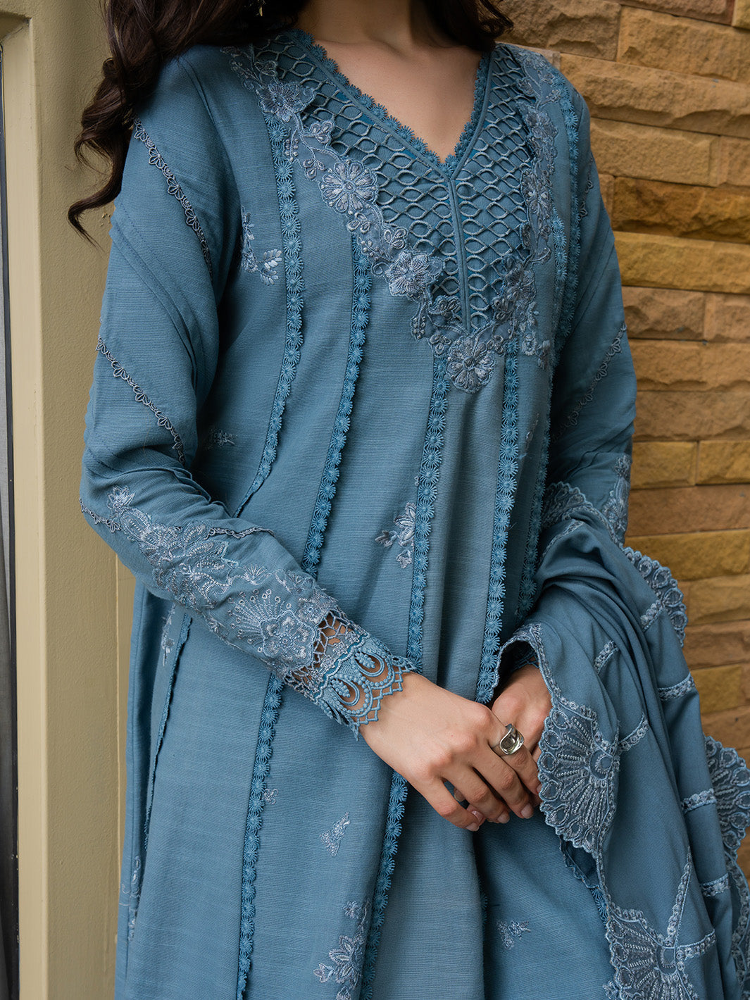 Faiza Faisal | Dastaan Khaddar 25 | IMAAN by Faiza Faisal - Designer Dress  - Type : Ladies Clothes - Available at Libayah - 100% Original 
