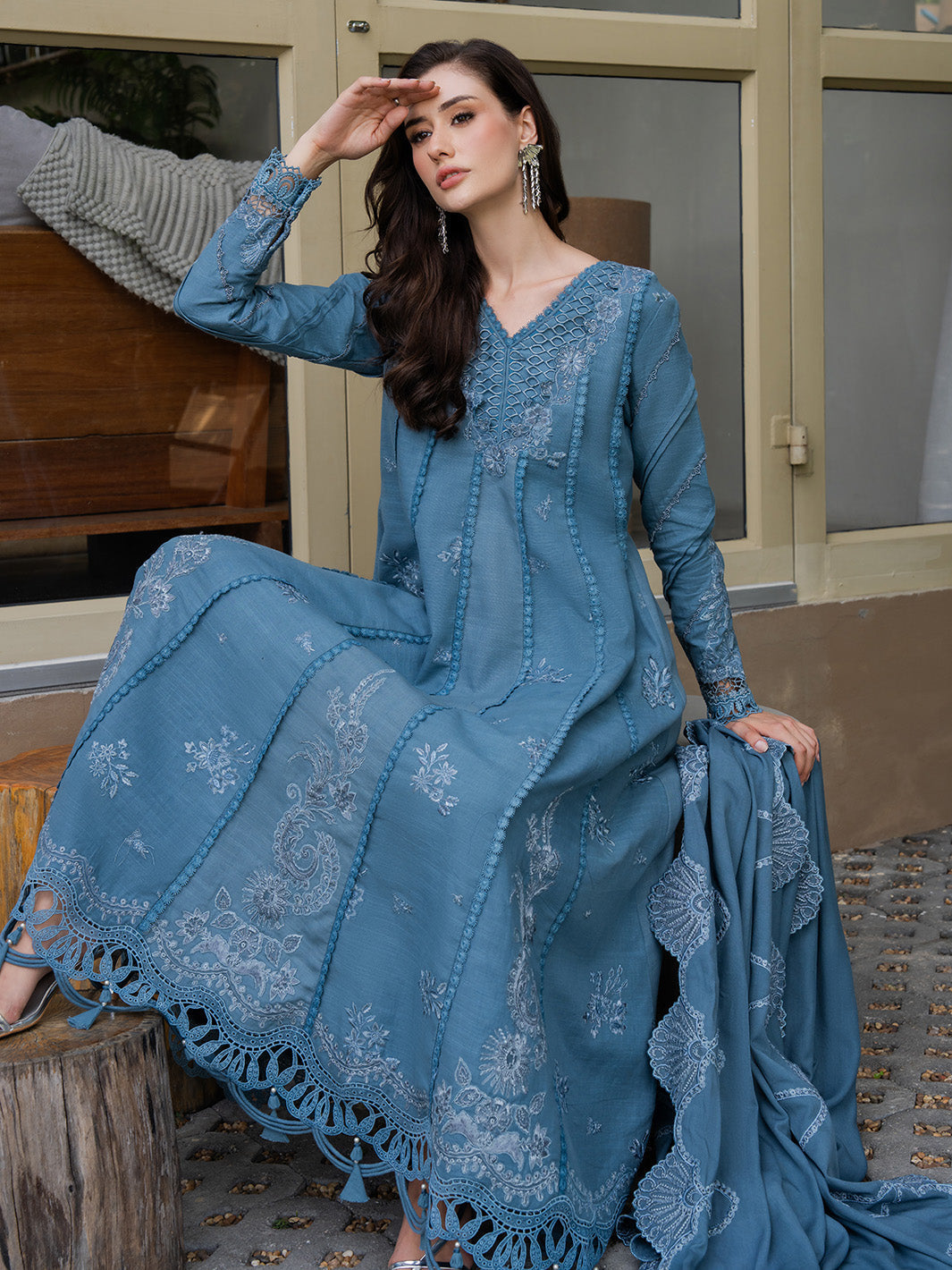 Faiza Faisal | Dastaan Khaddar 25 | IMAAN by Faiza Faisal - Designer Dress  - Type : Ladies Clothes - Available at Libayah - 100% Original 