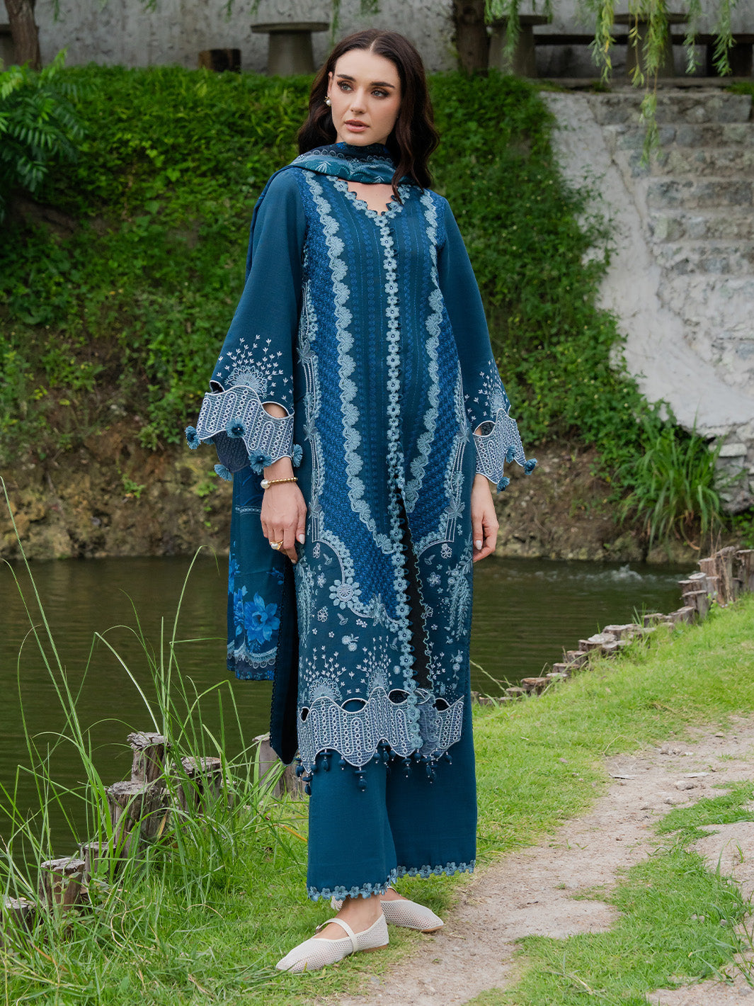 Faiza Faisal | Dastaan Khaddar 25 | EVARA by Faiza Faisal - Designer Dress  - Type : Ladies Clothes - Available at Libayah - 100% Original 