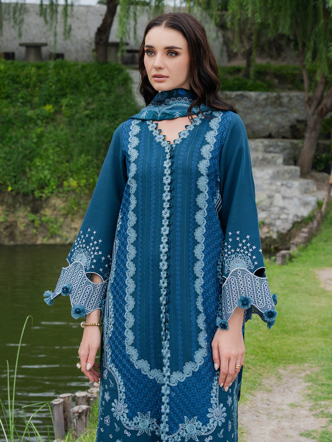 Faiza Faisal | Dastaan Khaddar 25 | EVARA by Faiza Faisal - Designer Dress  - Type : Ladies Clothes - Available at Libayah - 100% Original 