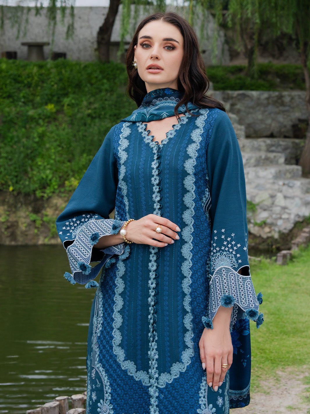 Faiza Faisal | Dastaan Khaddar 25 | EVARA by Faiza Faisal - Designer Dress  - Type : Ladies Clothes - Available at Libayah - 100% Original 