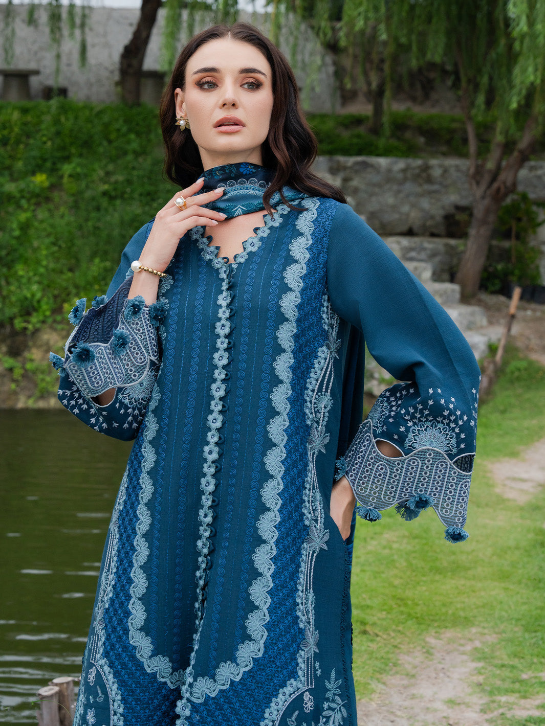 Faiza Faisal | Dastaan Khaddar 25 | EVARA by Faiza Faisal - Designer Dress  - Type : Ladies Clothes - Available at Libayah - 100% Original 
