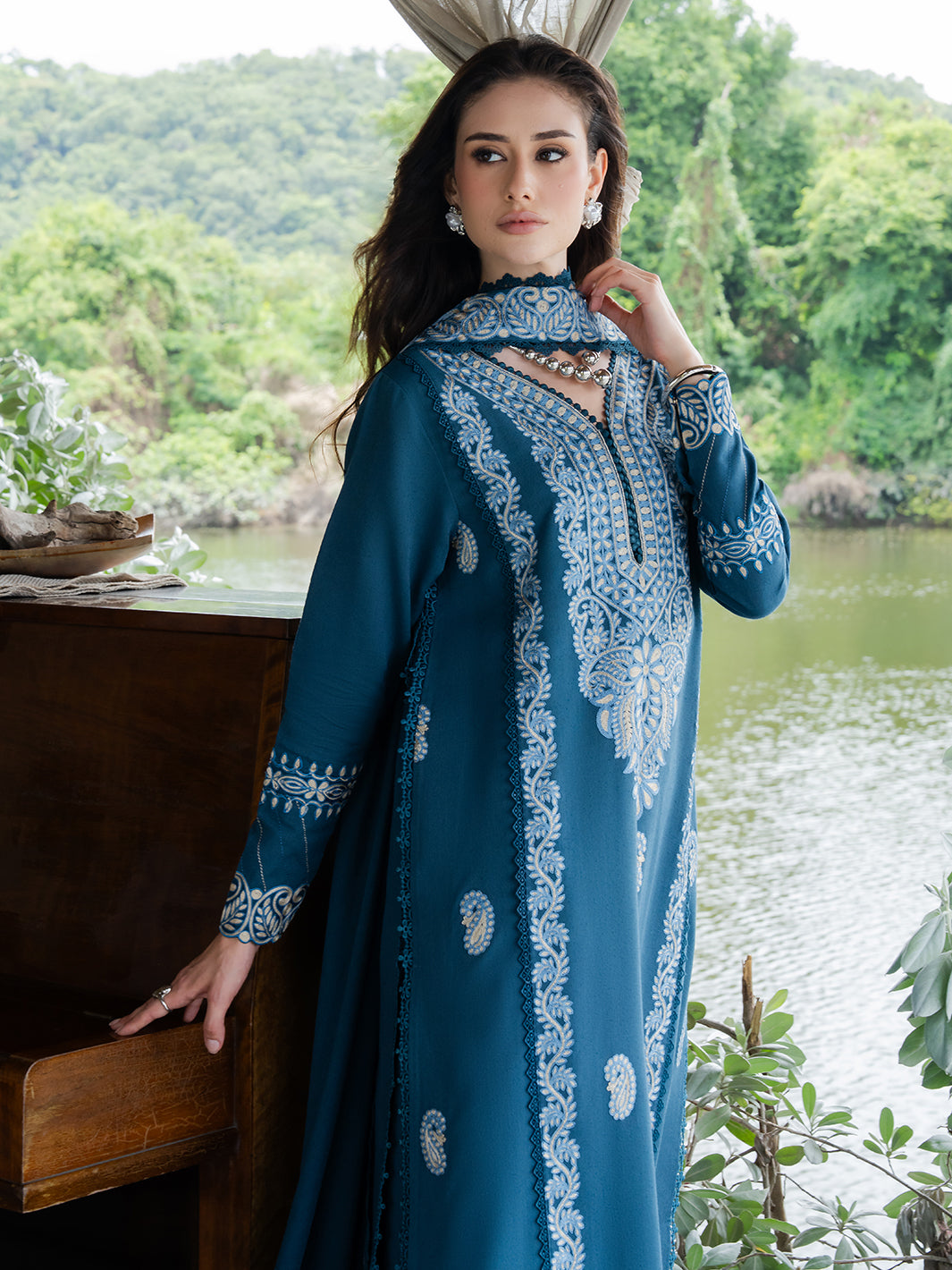 Faiza Faisal | Hoor Karandi | ESHAL by Faiza Faisal - Designer Dress  - Type : Ladies Clothes - Available at Libayah - 100% Original 