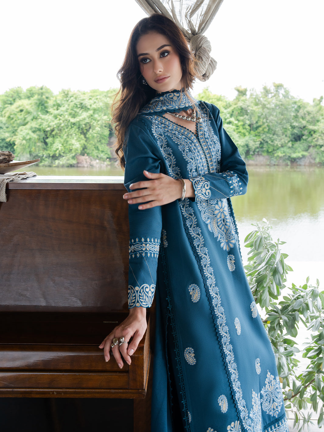 Faiza Faisal | Hoor Karandi | ESHAL by Faiza Faisal - Designer Dress  - Type : Ladies Clothes - Available at Libayah - 100% Original 