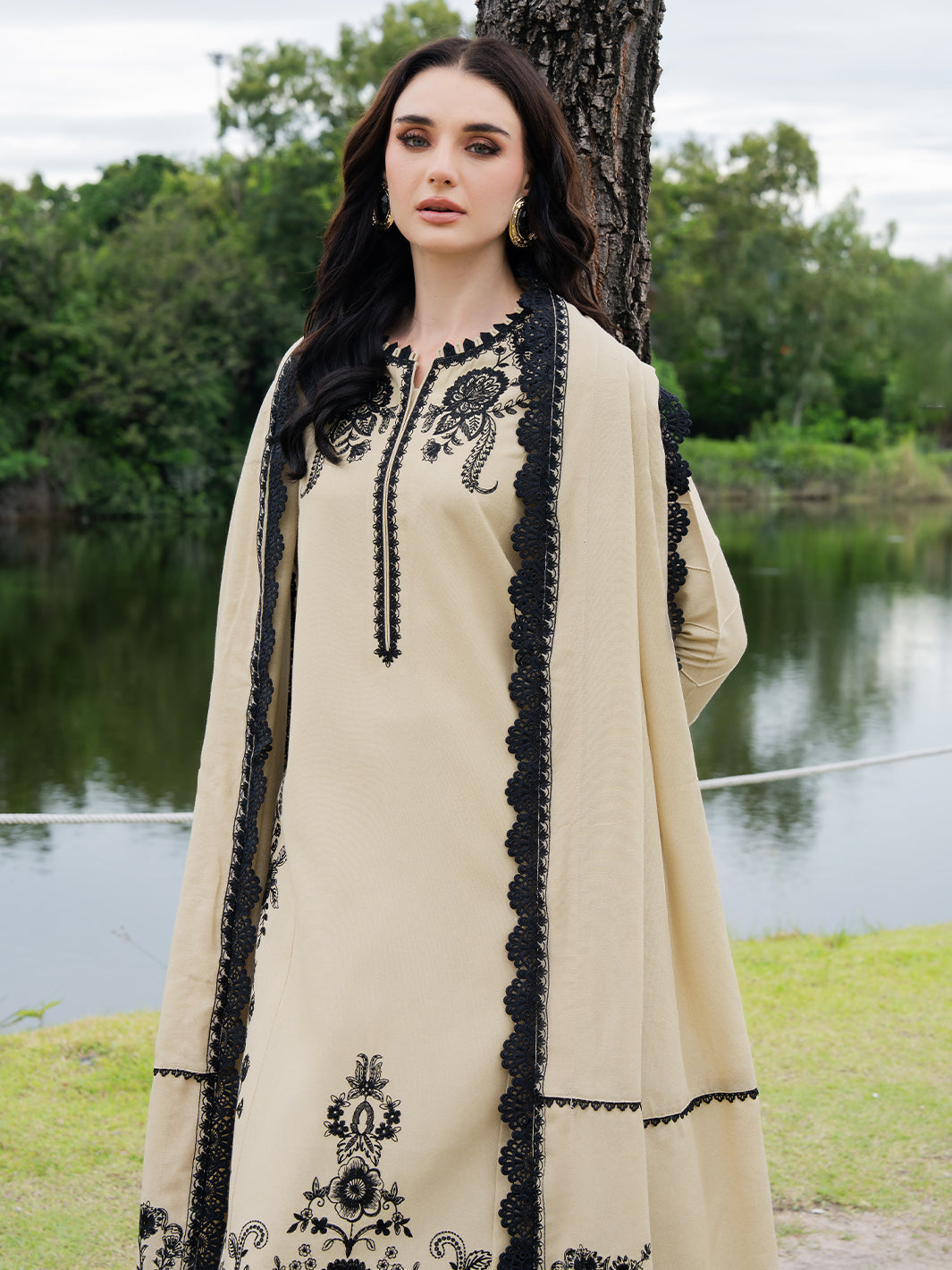 Faiza Faisal | Hoor Karandi | ALAYNA by Faiza Faisal - Designer Dress  - Type : Ladies Clothes - Available at Libayah - 100% Original 