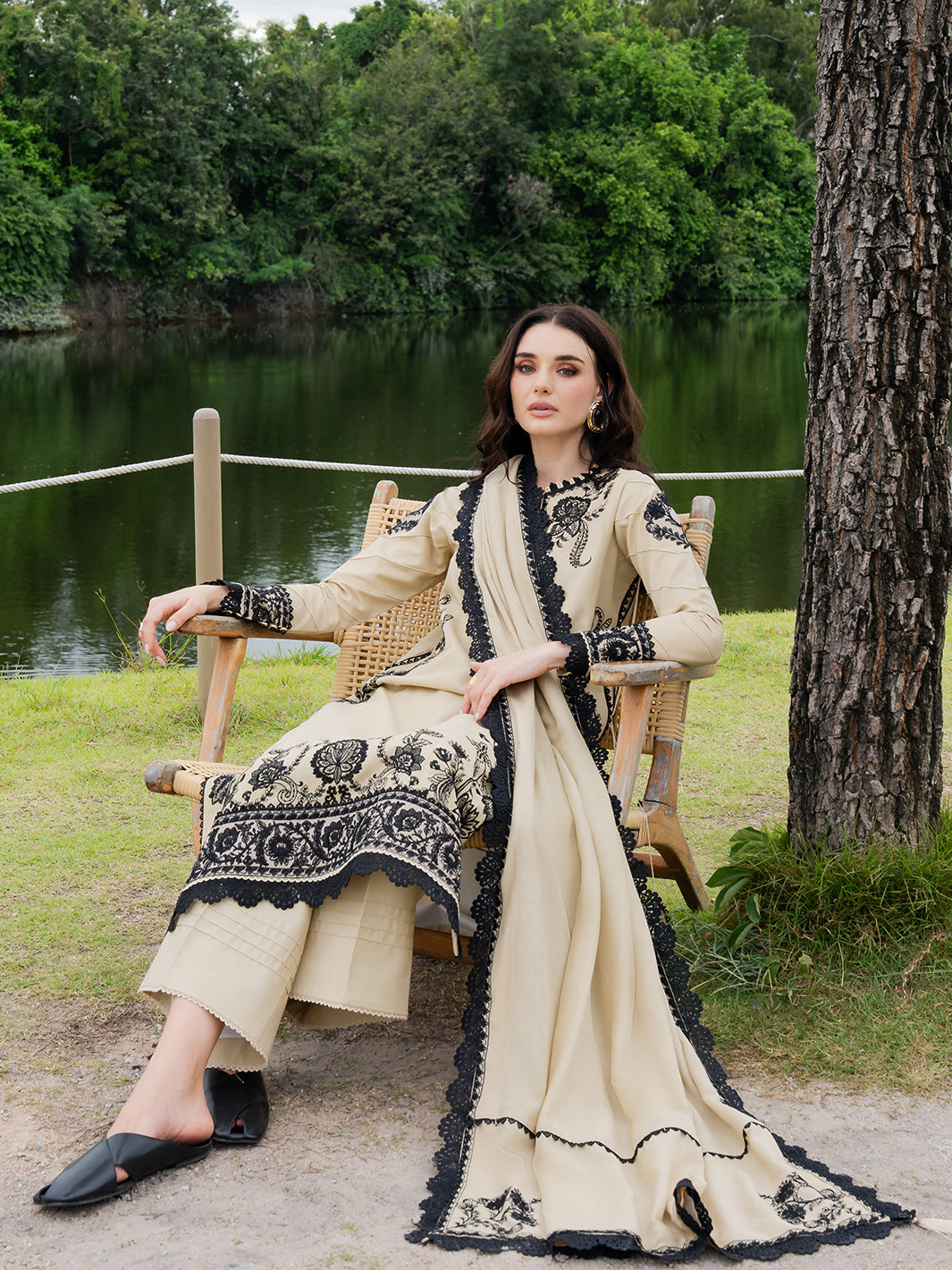 Faiza Faisal | Hoor Karandi | ALAYNA by Faiza Faisal - Designer Dress  - Type : Ladies Clothes - Available at Libayah - 100% Original 