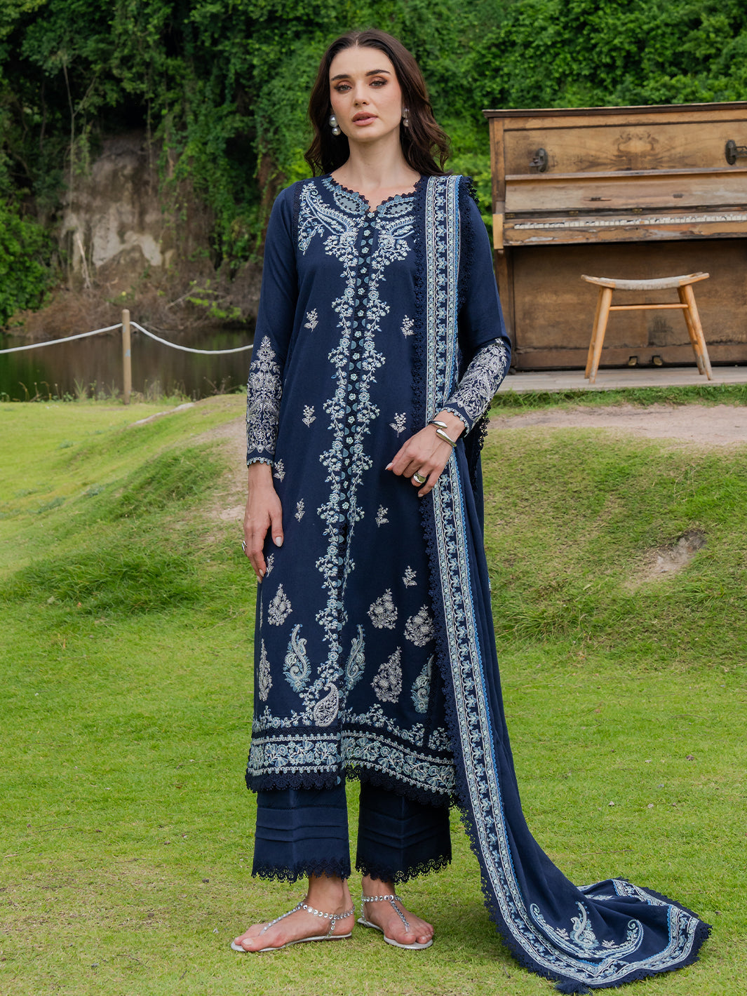 Faiza Faisal | Hoor Karandi | HANEEN by Faiza Faisal - Designer Dress  - Type : Ladies Clothes - Available at Libayah - 100% Original 